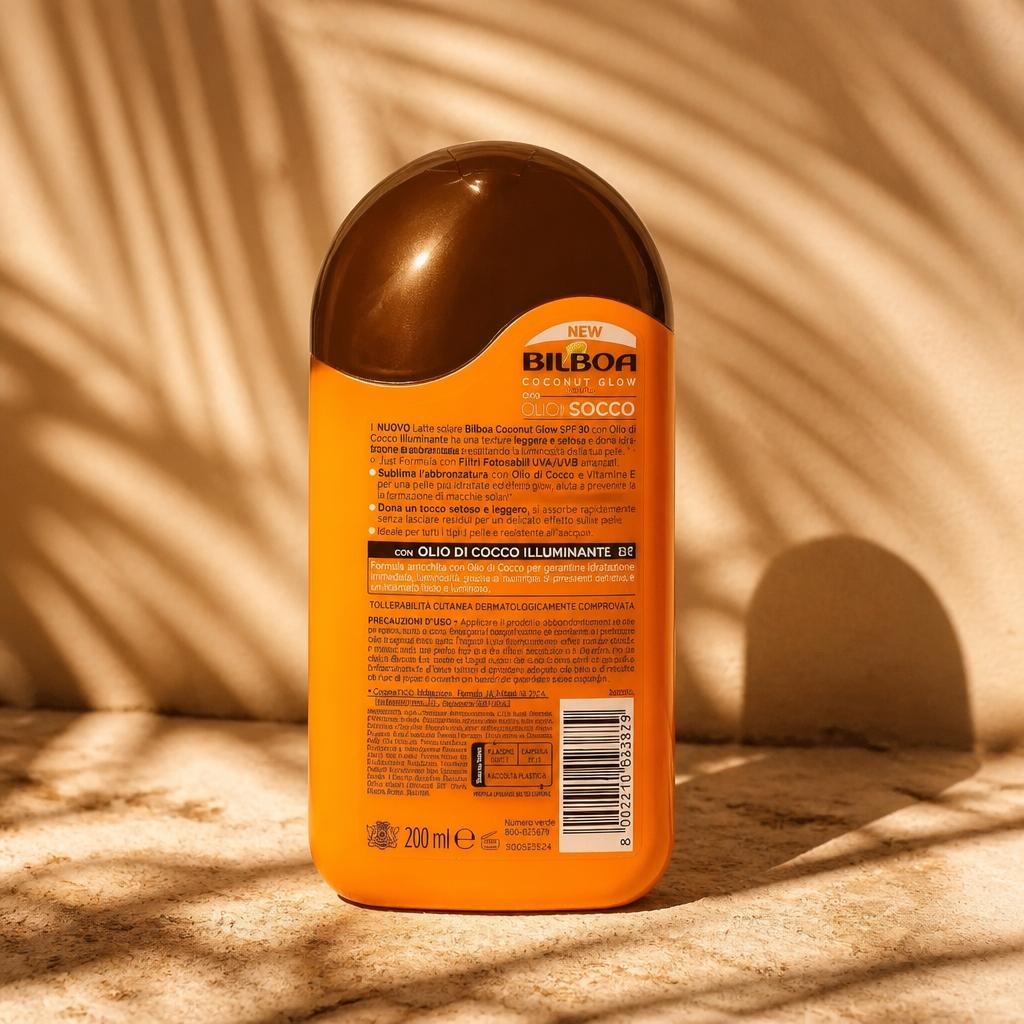 Coconut Glow Milk SPF30 con Olio di Cocco Illuminante Formato 200ml