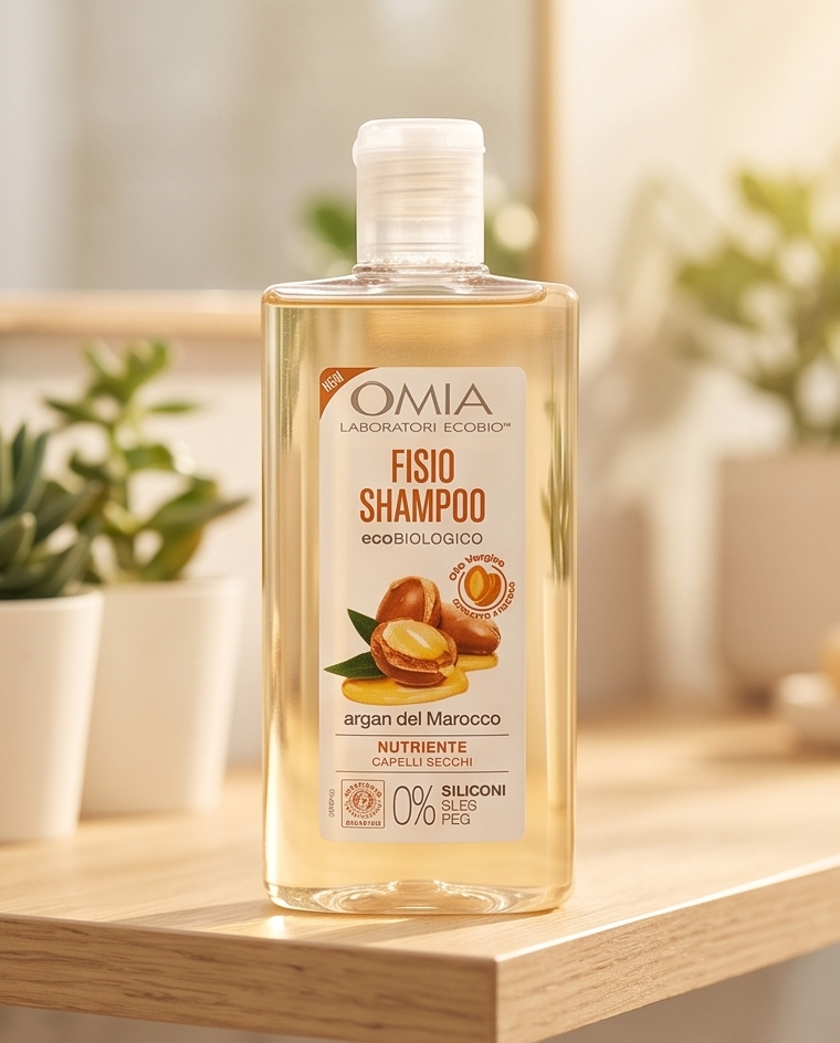 Scopri lo Shampoo all'Argan Omia: Nutriente per Capelli Morbidi e Luminosi