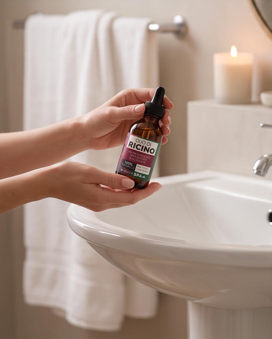 Olio di Ricino Puro per Capelli, Ciglia e Sopracciglia