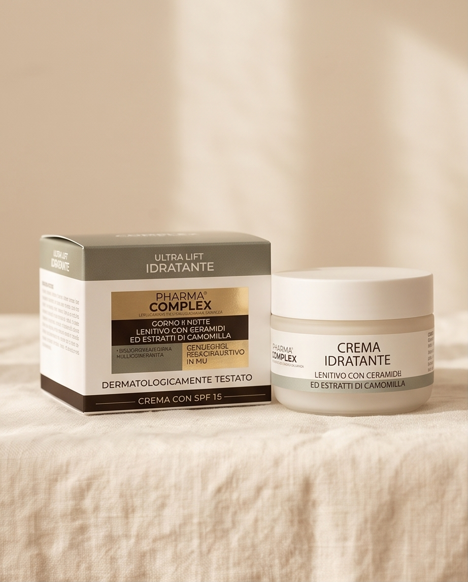 Crema Idratante Lenitiva con Ceramidi ed Estratti di Camomilla