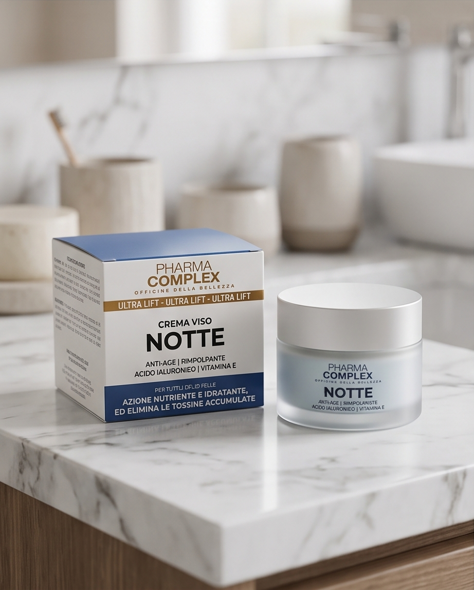 Crema Viso Notte Ultra Lift Anti-Age con Acido Ialuronico