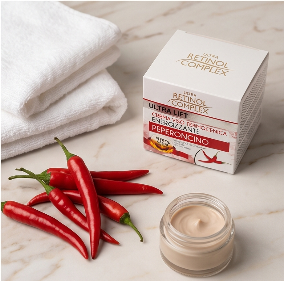 Crema Viso Termogenica al Peperoncino Energizzante Effetto Caldo