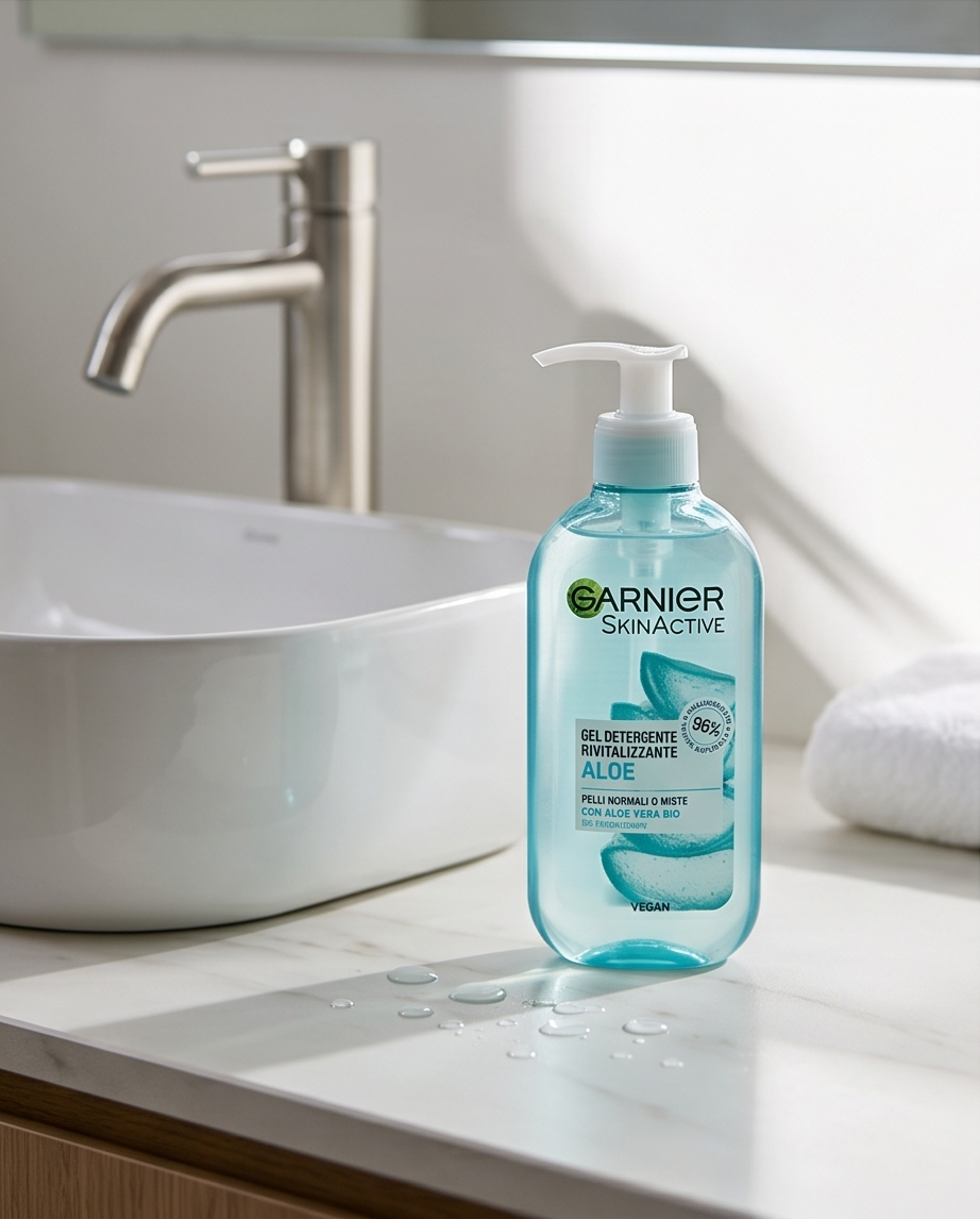 Garnier SkinActive Gel Detergente Aloe Vera per Pelli Normali e Miste