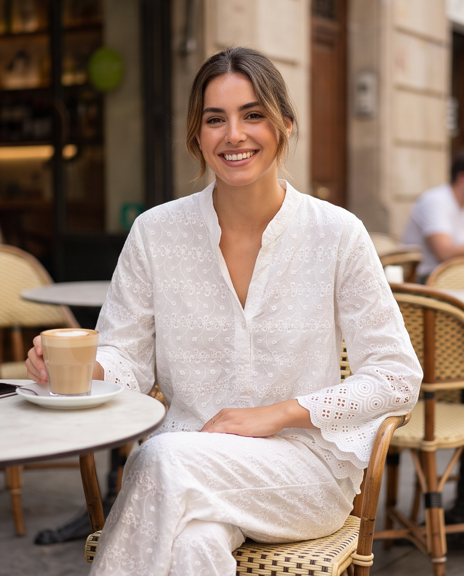 Completo Bianco Pizzo San Gallo: Eleganza e Stile