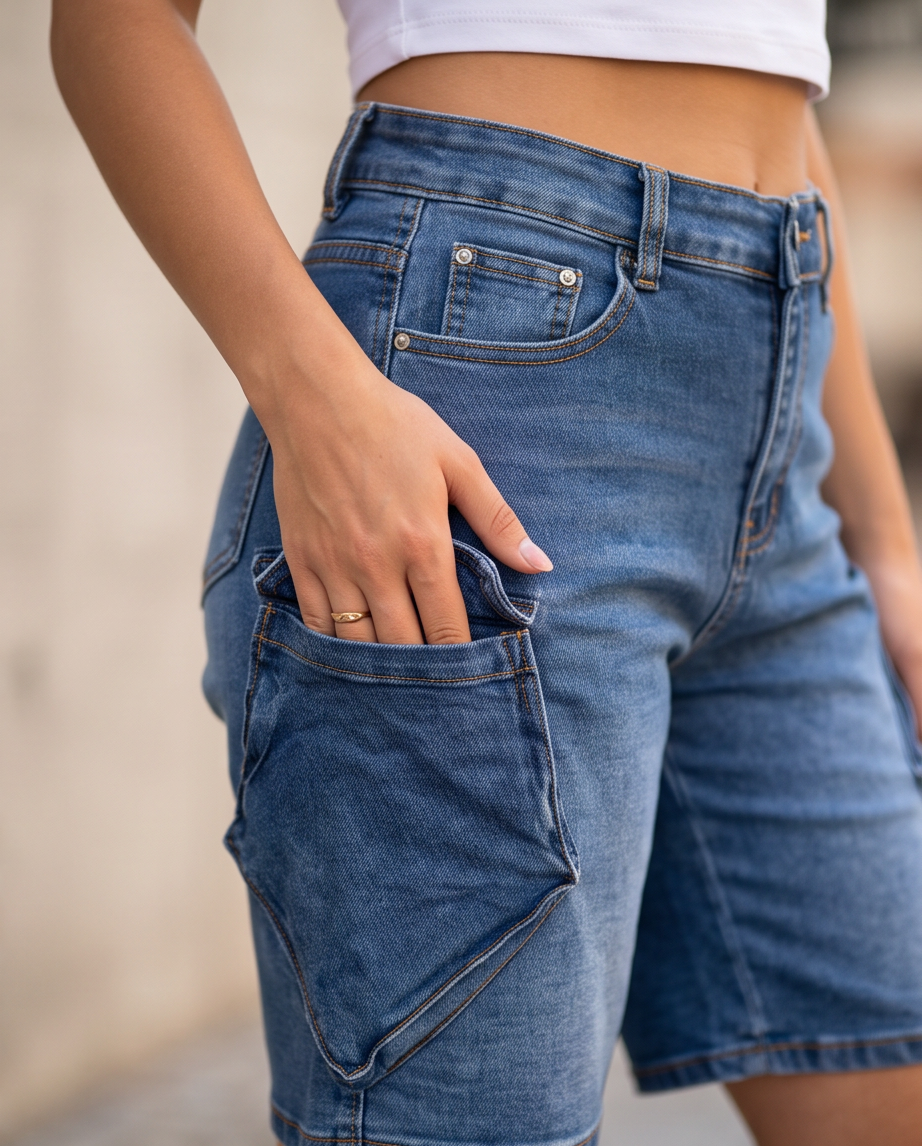 Denim Shorts Cargo Donna: Stile e Comfort per Tutti i Giorni