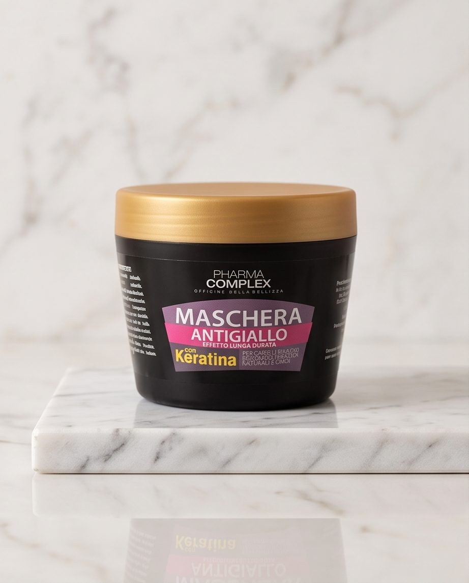 Maschera Antigiallo con Keratina Effetto Lunga Durata