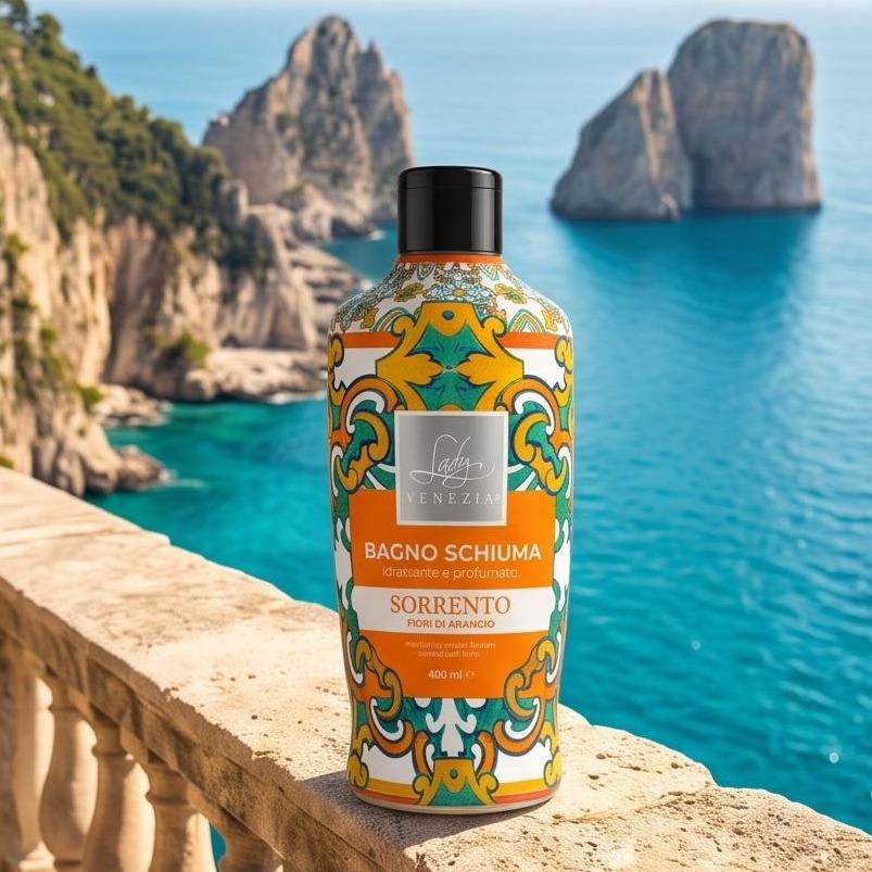 Bagnoschiuma Idratante e Profumato: Fragranza Mediterranea Portofino, Venezia, Sorrento