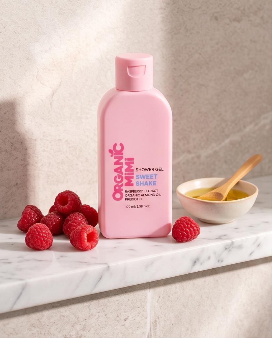 Gel Doccia al Lampone e Olio di Mandorle Biologico