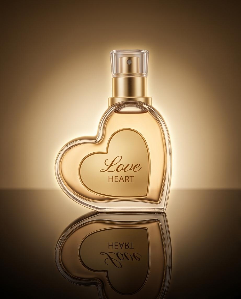 Profumo Donna Flacone a Cuore Fragranza Calda Avvolgente