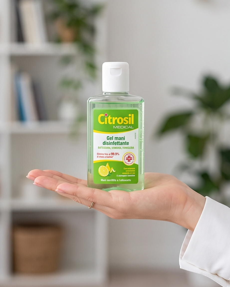 Gel Disinfettante Mani 100ml al Limone e Timo Formato Tascabile