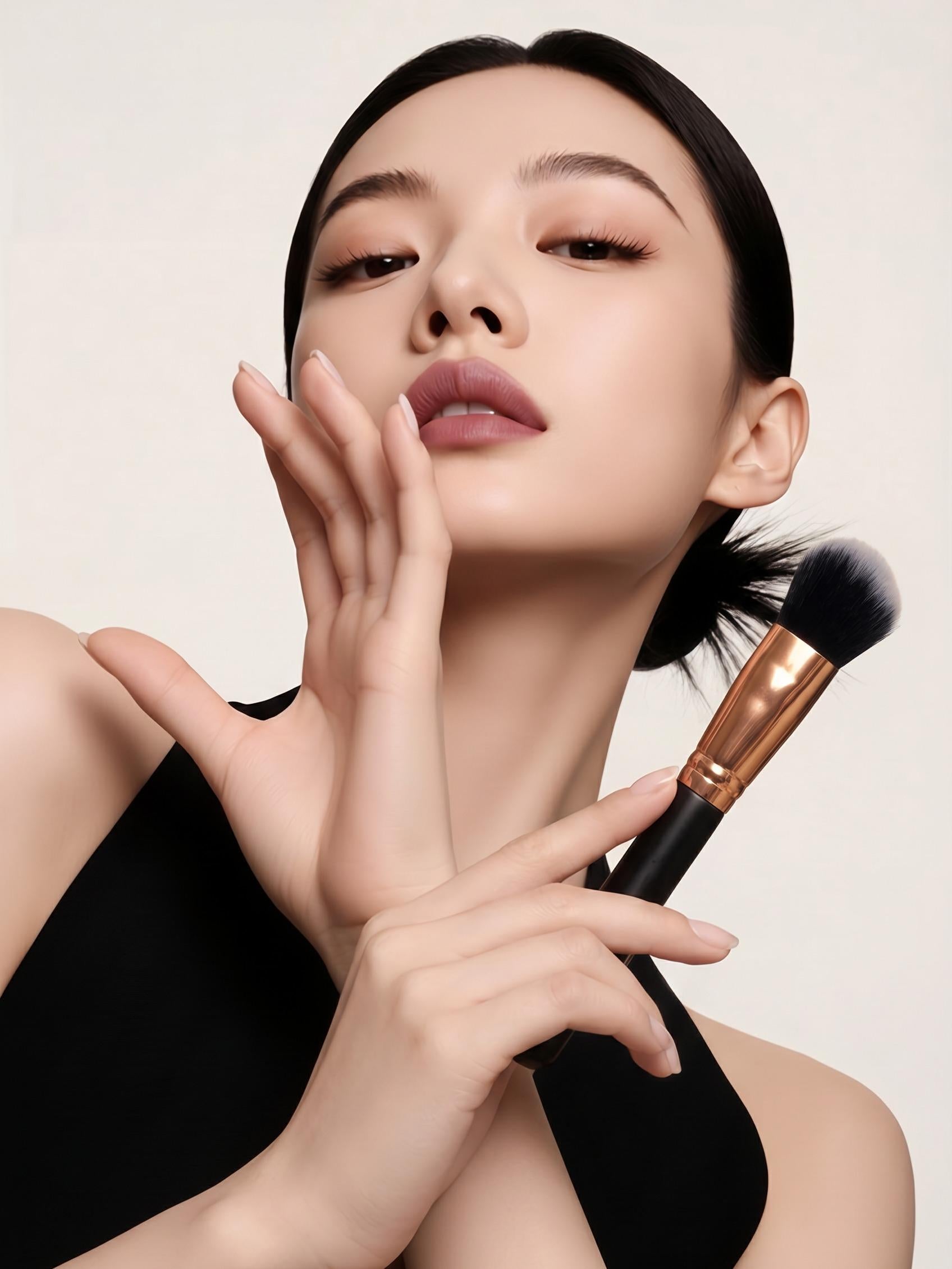 Pennello Trucco Viso Professionale con Setole Morbide