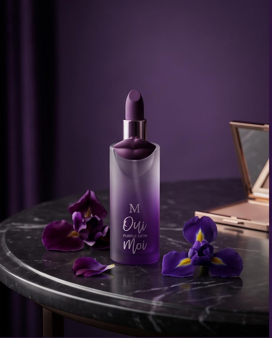 Oui Moi Purple Satin Eau de Parfum Donna con Tappo a Rossetto