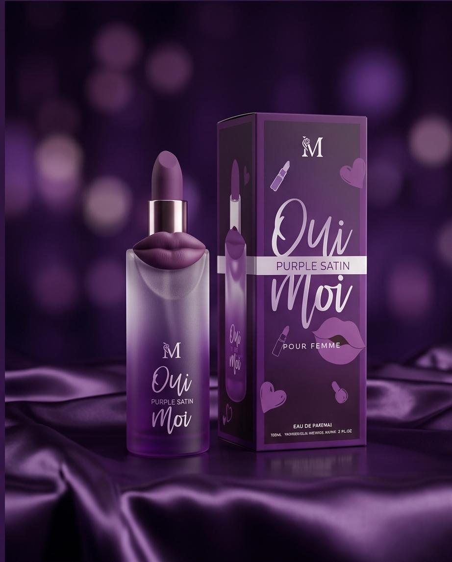 Oui Moi Purple Satin Eau de Parfum Donna con Tappo a Rossetto